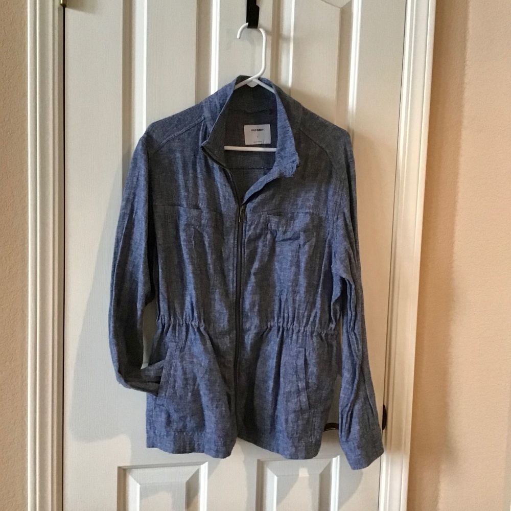Old Navy Blue Lightweight Zip-Front Jacket